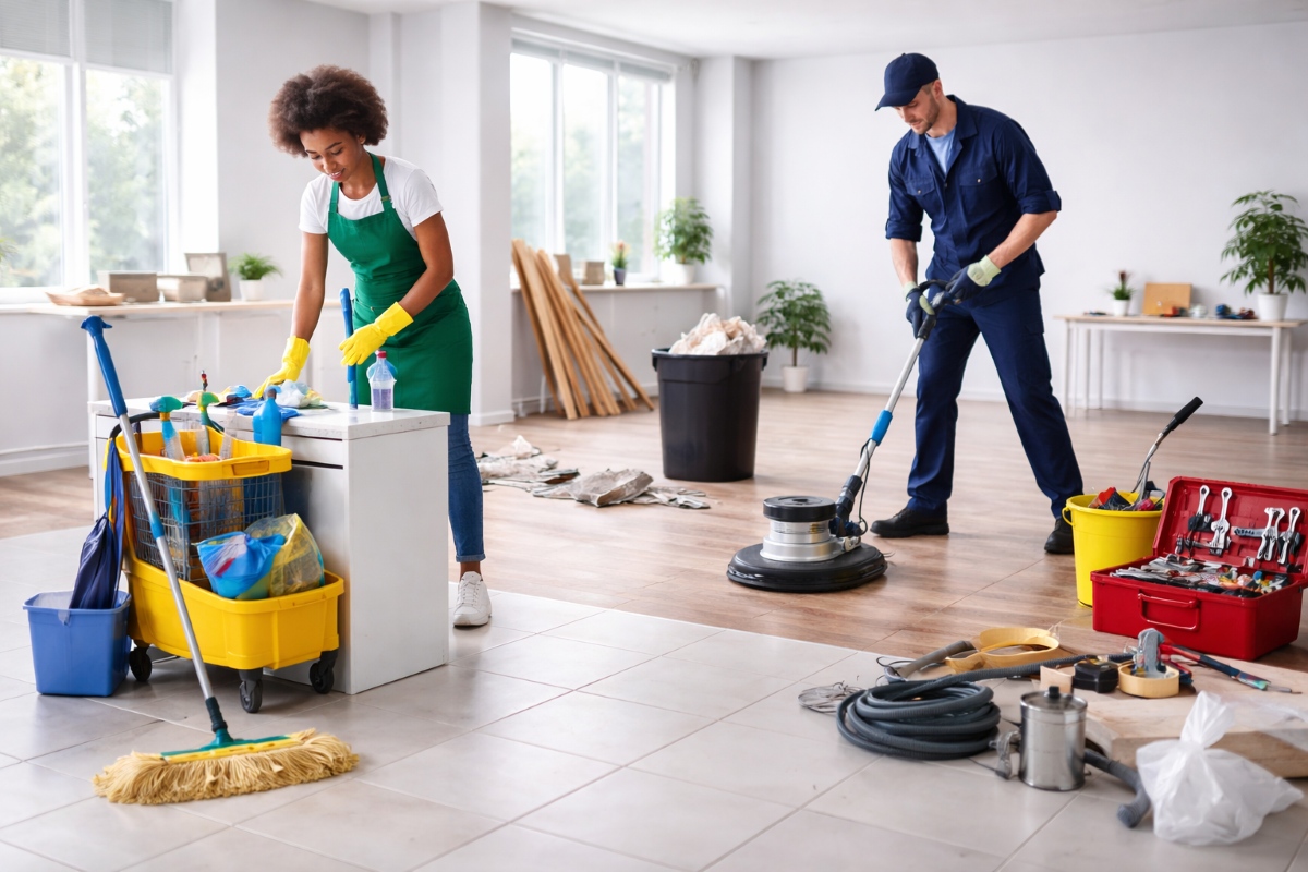 commercial post construction cleaning checklist