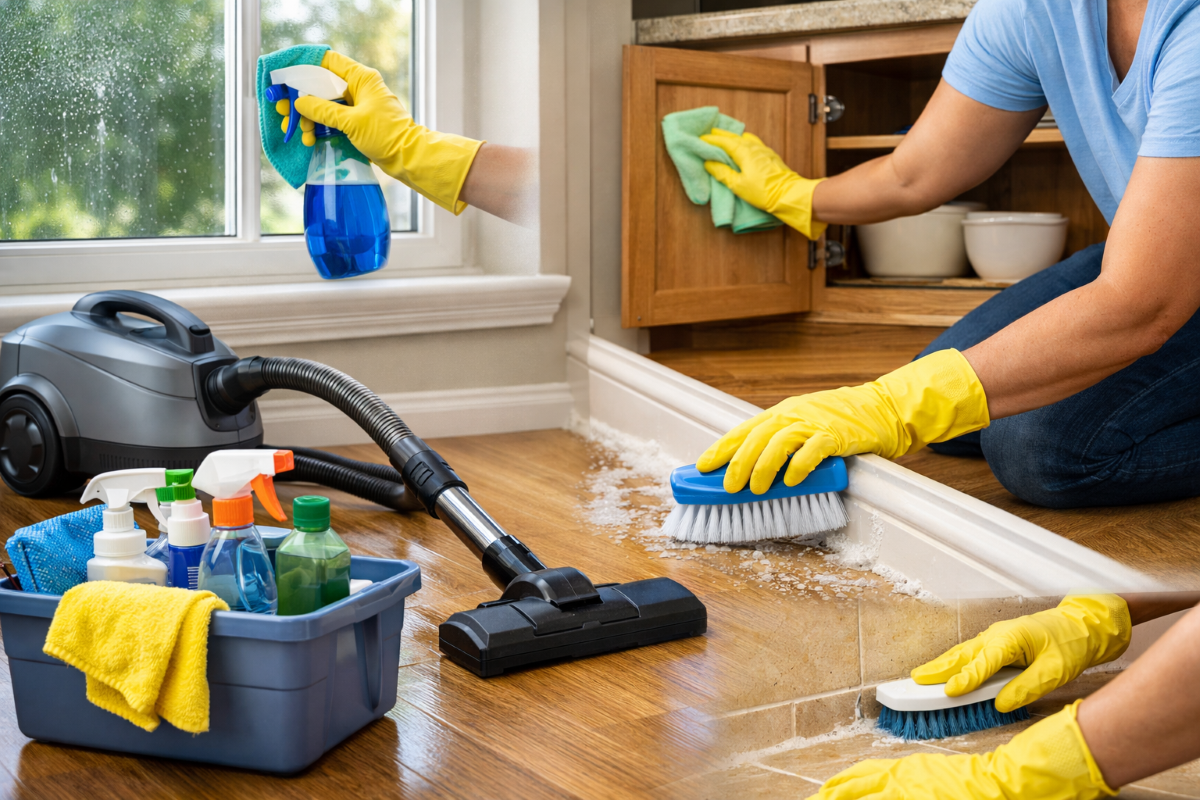 differences between deep cleaning and regular residential cleaning usa